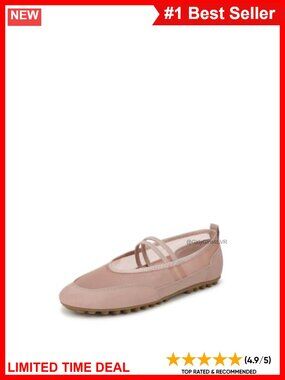 Women's Round Toe Mary Jane Slip-On Flats Breathable Mesh Comfort Work Shoes